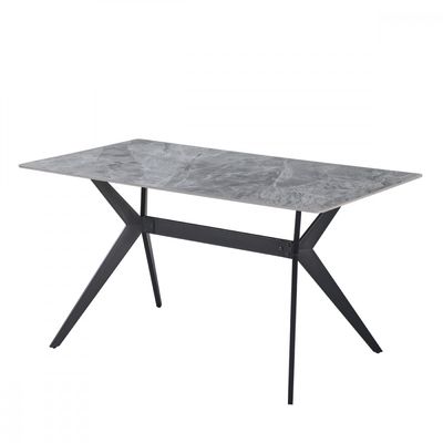 Mesa Pandora Tampo De Granito Para Cozinha Sala Jantar 140cm Caemmun Cinza