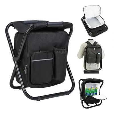 Banqueta Mochila Vira Cadeira Dobravel Bolsa Termica Portatil Multiuso Camping Pesqueiro Pesca