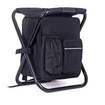 Banqueta Mochila Vira Cadeira Dobravel Bolsa Termica Portatil Multiuso Camping Pesqueiro Pesca