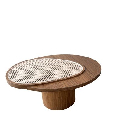 Mesa De Centro Lume 60cm Freijó Palha
