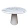 Mesa De Jantar Cone Redonda Orgânica Sol 90x80cm Marmore Branco Extra