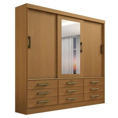 Guarda Roupa Casal C Esp 3 Portas 9 Gav Meridian-cina D'doro
