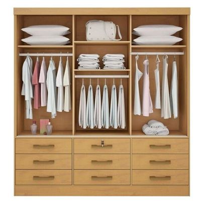 Guarda Roupa Casal C Esp 3 Portas 9 Gav Meridian-cina D'doro