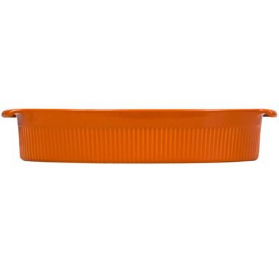 Forma Laranja 38x22cm Travessa Porcelana Germer Oval 2,9L Grande Assar e Servir
