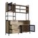 Armário de Cozinha Compacto com Pé Balcão Oak Preto Industrial Placa e Ponto