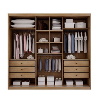 Guarda Roupa Casal 3 Portas 6 Gavetas - Paradizzo Gold-cumaru Off White - Móveis Novo Horizonte