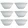 Jogo 6 Bowls de Porcelana Tigela 510ml Branco Germer Cottage Sobremesa Frutas