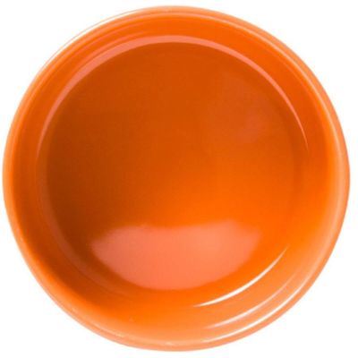 Kit 12 Ramekins Porcelana 50ml Laranja Canelado Germer Assar e Servir Molheira Restaurante Bar