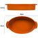 Kit 2 Travessas Assadeiras Oval Grande Laranja Porcelana Refratária 2,9L Assar e Servir Germer