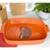 Kit 2 Travessas Retangulares Porcelana 4,9L Assadeira Germer Laranja Canelado Grande