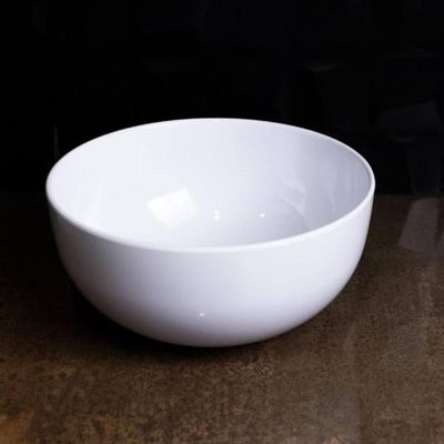 Bowl de Melamina Branco Saladeira 25x12cm Tigela 3,5L Cumbuca Grande Restaurante