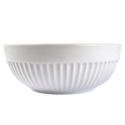 Bowl Tigela Branca Canelada 630ml Média Assar Servir Germer