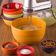Tigela Laranja Bowl 15cm 630ml Germer Porcelana Média Canelado Assar e Servir