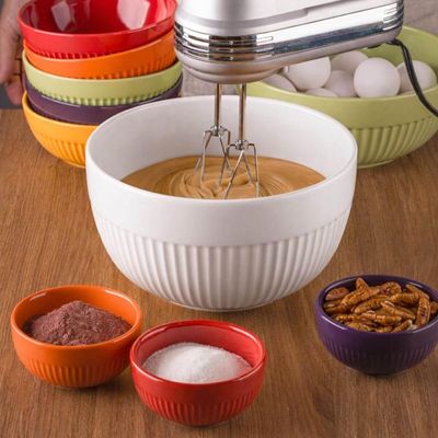 Tigela Grande 22cm em Porcelana Redonda Branco Assar e Servir Germer Cozinha