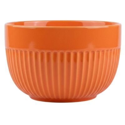 Tigela Grande Redonda 22cm Porcelana Laranja Assar e Servir Germer Cozinha