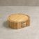 Jogo de Porta Copos Redondos de Bambu Natural Oikos 6un 9,5cm com Suporte Descansos Latas