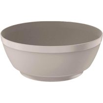 Saladeira Luna 3,5L Tigela Redonda Restaurante Plástico Bege Linha Servir Ou Saladas Sobremesas