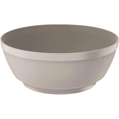 Saladeira Luna 3,5L Tigela Redonda Restaurante Plástico Bege Linha Servir Ou Saladas Sobremesas