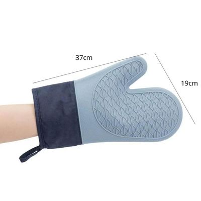 Luva de Forno Térmica Silicone Para Cozinheiro Oikos Azul Manga Longa 37cm