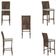 Mesa Bistrô 4 Banquetas Roma Marrom Corda Náutica 3 Trama Marrom
