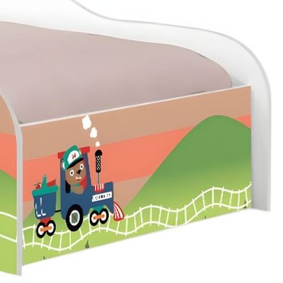 Cama Solteiro Glow Trenzinho Solteiro Com Colchão