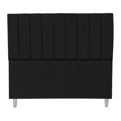 Cabeceira Casal 1,40m Holanda Suede - Pallazio Cor Preto