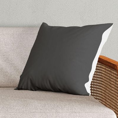 Kit Trio Capas De Almofadas Estampadas Folhas Em Veludo Suede 45cm X 45cm - Decoração Luxo Para Sala Cor Chumbo