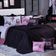 Kit Cobre Leito Colcha Casal Padrão Game Streamer Rosê Dupla Face Com Almofadas Estampadas 07 Peças