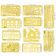 Kit 10 Gabaritos Arquitetônicos, Tamanhos/Formas - Layout para Interiores, Gabarito e Guia para Planta/Obra - Traceease Amarelo