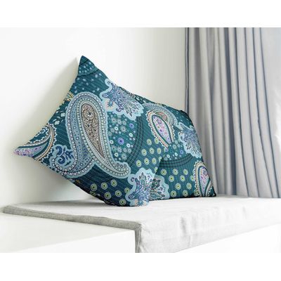 Capa de Almofada Decorativa Estampada Tema Azul - Vargottam 30,48 Cm × 60,96 Cm – Retangular / Azul