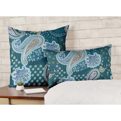 Capa de Almofada Decorativa Estampada Tema Azul - Vargottam 30,48 Cm × 60,96 Cm – Retangular / Azul