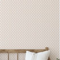 Papel de Parede Autoadesivo, Linhas Geométricas, Bege Monocromático, Vinílico Removível, para Parede de Entrada, Decoração Fácil - S4Sassy