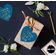 Tag de Papel para Lembrancinha de Casamento 'Obrigado' em Foil para Pendurar - Inkdotpot 100 Etiquetas Metalizadas / Azul - Ouro Rosé