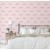 Papel de Parede Vinílico Autoadesivo Estampa de Bigode Rosa, Fácil Aplicação para Quarto Infantil e Sala de Brincar - S4Sassy 63,5 cm (L) × 304,8 cm (C) / Rosa - Vinil Texturizado