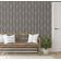 Papel de Parede Autoadesivo Decorativo Estampa Folha-Leque Impermeável Removível Cinza para Quarto e Sala de Jantar - S4sassy 63,5 cm (L) × 304,8 cm (C) / Cinza - Vinil Liso