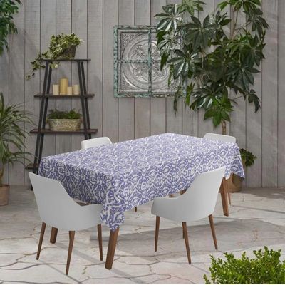 Toalha de Mesa para Uso Interno/Externo Impermeável para Pátio, Capas de Mesa Primavera/Verão para Quintal/Churrasco/Piquenique - Vargottam 147,32 Cm × 147,32 Cm – Quadrado / Roxo