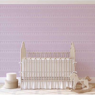 Papel de Parede Floral Listrado Dabu - Estilo Asiático Autoadesivo, Decorativo, DIY Fácil para Quarto e Sala - Roxo - S4Sassy 63,5 cm (L) × 304,8 cm (C) / Roxo - Vinil Liso