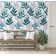 Papel de Parede Contorno de Folhas Verdes - Vinil Autoadesivo Botânico Moderno Envoltório Decorativo Fácil para Quarto e Sala - S4Sassy 63,5 cm (L) × 152,4 cm (C) / Verde - Vinil Liso