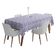 Toalha de Mesa para Uso Interno/Externo Impermeável para Pátio, Capas de Mesa Primavera/Verão para Quintal/Churrasco/Piquenique - Vargottam 147,32 Cm × 304,8 Cm – Com Furo Para Guarda-Sol / Roxo