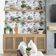 Papel de Parede Vinílico Autoadesivo e Removível, Palmeira Tropical e Veleiro, Mural Cinza para Banheiro, Lavanderia e Closet - S4Sassy 63,5 cm (L) × 609,6 cm (C) / Cinza - Vinil Texturizado