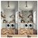 Adesivo de Parede Removível Pétalas Douradas, Cinza Mural Instantâneo para Quarto, Banheiro, Lavanderia e Interior do Closet - S4Sassy 63,5 cm (L) × 152,4 cm (C) / Cinza - Vinil Texturizado