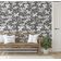 Adesivo de Parede Removível Pétalas Douradas, Cinza Mural Instantâneo para Quarto, Banheiro, Lavanderia e Interior do Closet - S4Sassy 63,5 cm (L) × 152,4 cm (C) / Cinza - Vinil Texturizado