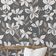 Adesivo de Parede Removível Pétalas Douradas, Cinza Mural Instantâneo para Quarto, Banheiro, Lavanderia e Interior do Closet - S4Sassy 63,5 cm (L) × 152,4 cm (C) / Cinza - Vinil Texturizado