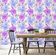 Papel de Parede Aquarela Buquê de Rosas, Roxo, Vinil Autoadesivo, Revestimento Decorativo, Fácil Instalação DIY para Quarto, Sala - S4Sassy 63,5 cm (L) × 914,4 cm (C) / Roxo - Vinil Texturizado