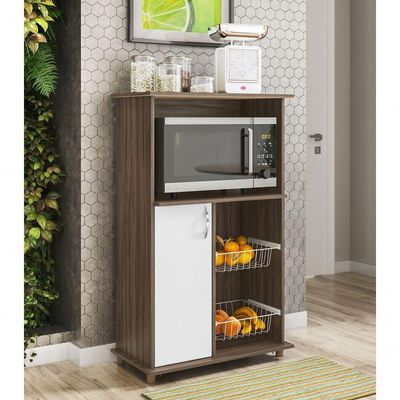 Balcão De Cozinha Nt 3075 Nogal Com Branco - Notável