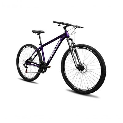 Bicicleta Aro 29 Absolute Nero 5 Alumínio 24v Câmbios Shimano Freio Hidráulico K7 Garfo Comtrava Roxo 13.8