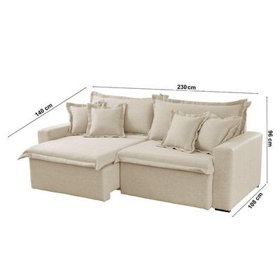 Sofá Montreal Linho 02 Módulos De 90cm B25cm Meu Sofá Online A302 Linho Branco