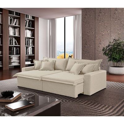 Sofá Montreal Linho 02 Módulos De 90cm B25cm Meu Sofá Online A302 Linho Branco