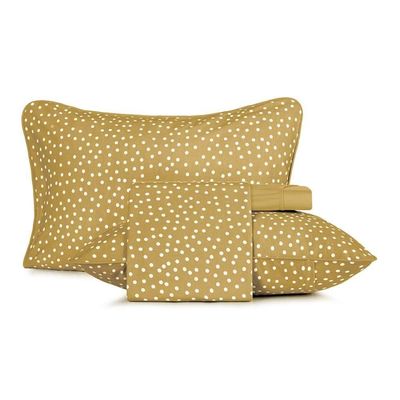 Jogo De Cama Queen Altenburg 4 Peças Malha Fio Penteado Bits Amarelo