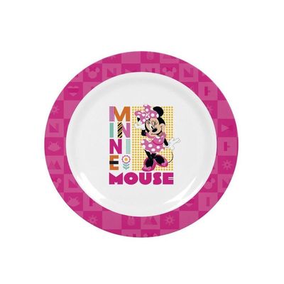Kit Refeição Infantil Minnie Disney 3 Peças Prato, Tigela E Copo 3d 360ml